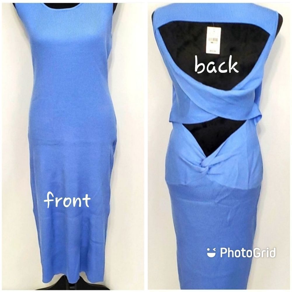 NWT Ashley Stewart Stretch‎ Maxi Dress with Criss Cross Backing (D350)